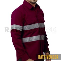 Baju-Safety-Proyek-K3-Kemeja-Tambang-Kerja-Lapangan-Wearpack-Seragam-Outdoor-Rats-Vendor-Warna-Maroon-Pakai-Skotlight-b