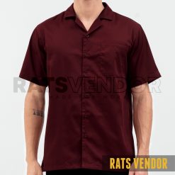 Kemeja-Sporthem-Kerja-Dinas-Outdoor-Lapangan-Lengan-Pendek-Ratsvendor-Warna-Maroon-a