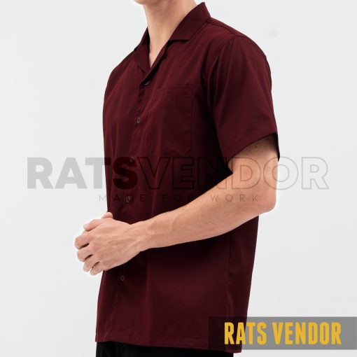 Kemeja-Sporthem-Kerja-Dinas-Outdoor-Lapangan-Lengan-Pendek-Ratsvendor-Warna-Maroon-c