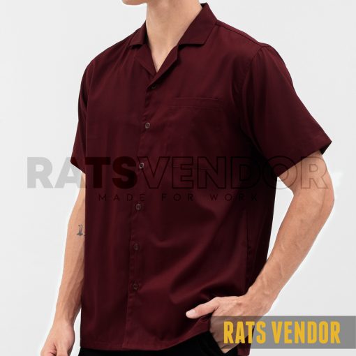 Kemeja-Sporthem-Kerja-Dinas-Outdoor-Lapangan-Lengan-Pendek-Ratsvendor-Warna-Maroon-d