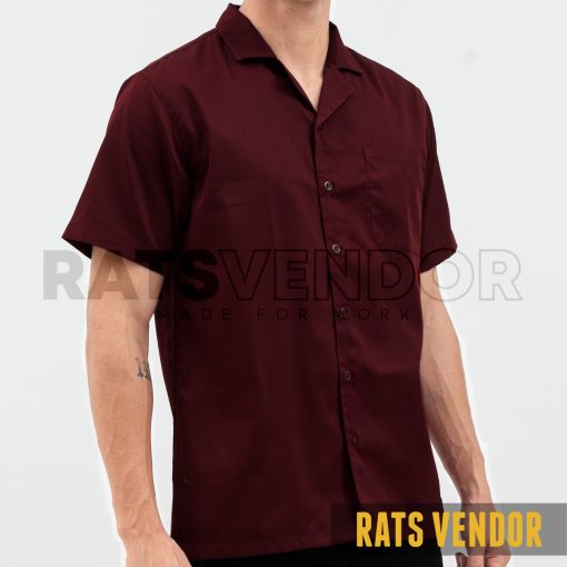 Kemeja-Sporthem-Kerja-Dinas-Outdoor-Lapangan-Lengan-Pendek-Ratsvendor-Warna-Maroon-e
