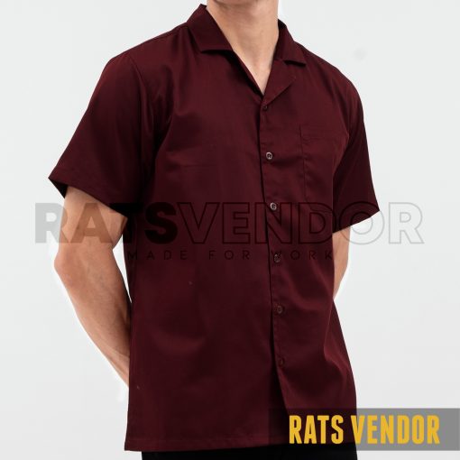 Kemeja-Sporthem-Kerja-Dinas-Outdoor-Lapangan-Lengan-Pendek-Ratsvendor-Warna-Maroon-f
