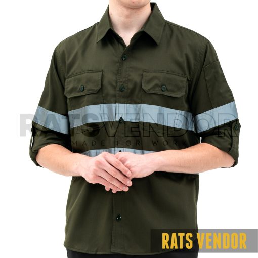 Baju-Safety-Proyek-K3-Kemeja-Tambang-Kerja-Lapangan-Wearpack-Seragam-Outdoor-Ratsvendor-Warna-Hijau-Army-Pakai-Skotlight-e