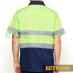 Kemeja-Safety-K3-Baju-Proyek-Tambang-Wearpack-Kerja-Seragam-HSE-Lapangan-Ratsvendor-Lengan-Pendek-Warna-Hijau-Neon-Kombinasi-Biru-Navy-Pakai-Skotlight-d