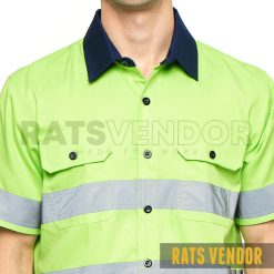 Kemeja-Safety-K3-Baju-Proyek-Tambang-Wearpack-Kerja-Seragam-HSE-Lapangan-Ratsvendor-Lengan-Pendek-Warna-Hijau-Neon-Kombinasi-Biru-Navy-Pakai-Skotlight-e