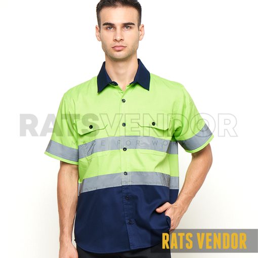 Kemeja-Safety-K3-Baju-Proyek-Tambang-Wearpack-Kerja-Seragam-HSE-Lapangan-Ratsvendor-Lengan-Pendek-Warna-Hijau-Neon-Kombinasi-Biru-Navy-Pakai-Skotlight-f