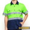 Kemeja-Safety-K3-Baju-Proyek-Tambang-Wearpack-Kerja-Seragam-HSE-Lapangan-Ratsvendor-Lengan-Pendek-Warna-Hijau-Stabilo-Kombinasi-Biru-Navy-Pakai-Skotlight-a