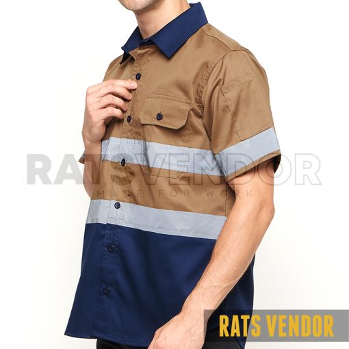 Kemeja-Safety-K3-Baju-Proyek-Tambang-Wearpack-Kerja-Seragam-HSE-Lapangan-Ratsvendor-Lengan-Pendek-Warna-Khaki-Kombinasi-Biru-Navy-Pakai-Skotlight-c