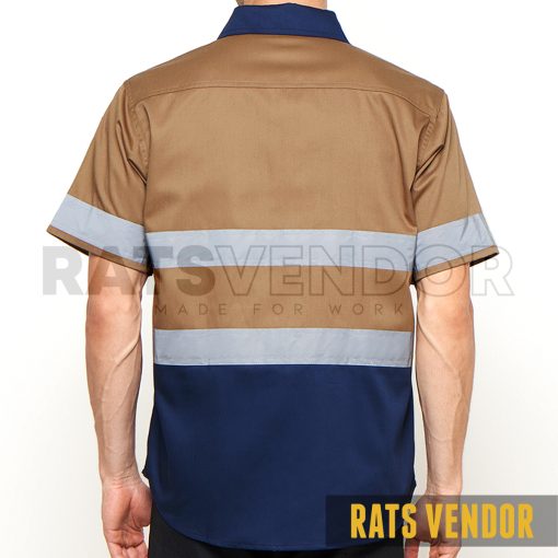 Kemeja-Safety-K3-Baju-Proyek-Tambang-Wearpack-Kerja-Seragam-HSE-Lapangan-Ratsvendor-Lengan-Pendek-Warna-Khaki-Kombinasi-Biru-Navy-Pakai-Skotlight-d