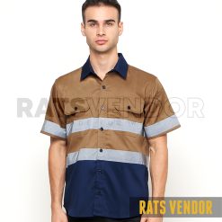 Kemeja-Safety-K3-Baju-Proyek-Tambang-Wearpack-Kerja-Seragam-HSE-Lapangan-Ratsvendor-Lengan-Pendek-Warna-Khaki-Kombinasi-Biru-Navy-Pakai-Skotlight-f