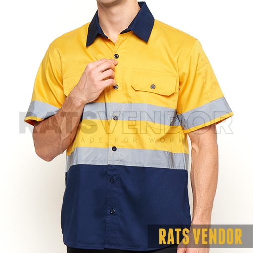 Kemeja-Safety-K3-Baju-Proyek-Tambang-Wearpack-Kerja-Seragam-HSE-Lapangan-Ratsvendor-Lengan-Pendek-Warna-Kuning-Kombinasi-Biru-Navy-Pakai-Skotlight-c