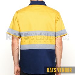 Kemeja-Safety-K3-Baju-Proyek-Tambang-Wearpack-Kerja-Seragam-HSE-Lapangan-Ratsvendor-Lengan-Pendek-Warna-Kuning-Kombinasi-Biru-Navy-Pakai-Skotlight-d