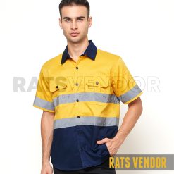 Kemeja-Safety-K3-Baju-Proyek-Tambang-Wearpack-Kerja-Seragam-HSE-Lapangan-Ratsvendor-Lengan-Pendek-Warna-Kuning-Kombinasi-Biru-Navy-Pakai-Skotlight-f