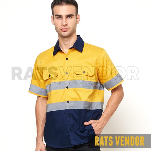 Kemeja-Safety-K3-Baju-Proyek-Tambang-Wearpack-Kerja-Seragam-HSE-Lapangan-Ratsvendor-Lengan-Pendek-Warna-Kuning-Kombinasi-Biru-Navy-Pakai-Skotlight-f